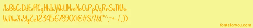 fuente SummersVictoryOverSpringOtf – Fuentes Naranjas Sobre Fondo Amarillo