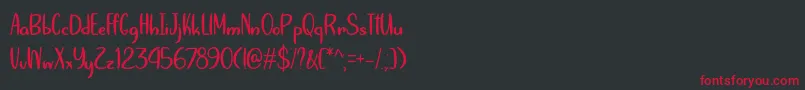 SummersVictoryOverSpringOtf Font – Red Fonts on Black Background