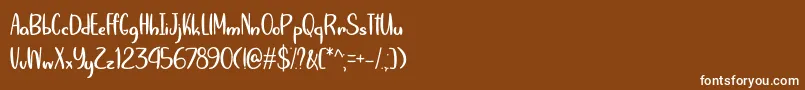 SummersVictoryOverSpringOtf Font – White Fonts on Brown Background