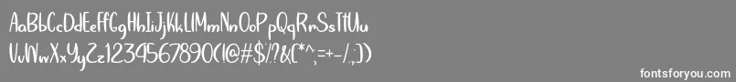 SummersVictoryOverSpringOtf Font – White Fonts on Gray Background