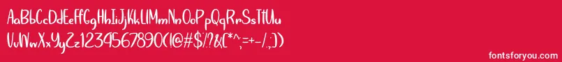 SummersVictoryOverSpringOtf Font – White Fonts on Red Background