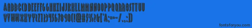 Grendelsmotherbevel Font – Black Fonts on Blue Background