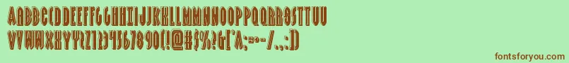 Шрифт Grendelsmotherbevel – коричневые шрифты на зелёном фоне