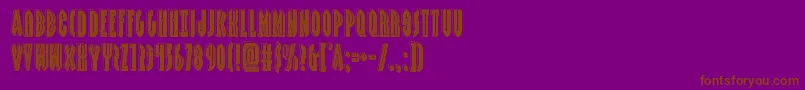 Grendelsmotherbevel Font – Brown Fonts on Purple Background