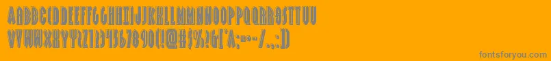 Grendelsmotherbevel Font – Gray Fonts on Orange Background