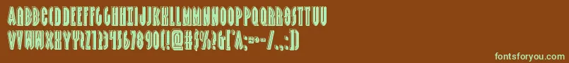 Grendelsmotherbevel Font – Green Fonts on Brown Background