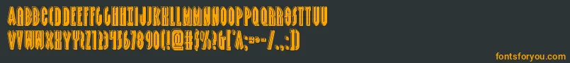 フォントGrendelsmotherbevel – 黒い背景にオレンジの文字