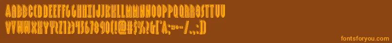 Grendelsmotherbevel Font – Orange Fonts on Brown Background