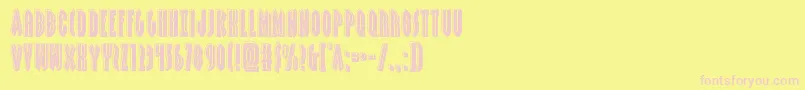 Grendelsmotherbevel Font – Pink Fonts on Yellow Background