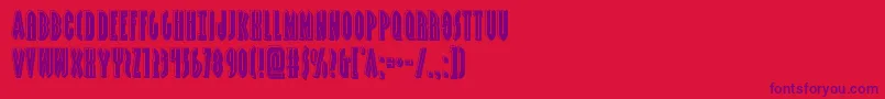 Grendelsmotherbevel Font – Purple Fonts on Red Background