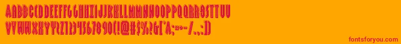 Grendelsmotherbevel Font – Red Fonts on Orange Background