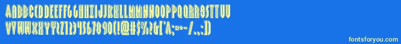 Grendelsmotherbevel Font – Yellow Fonts on Blue Background