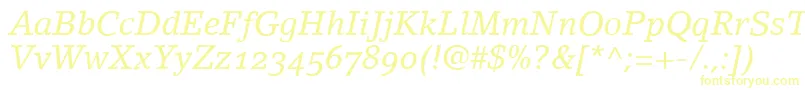 LinoletterItalicOldstyleFigures-fontti – keltaiset fontit