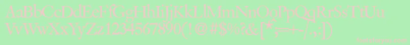 VanitybookRegular Font – Pink Fonts on Green Background