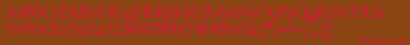 VanitybookRegular Font – Red Fonts on Brown Background