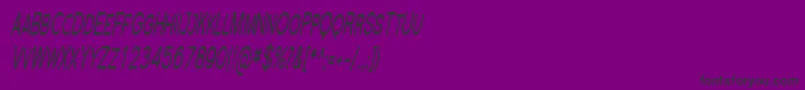 SfflorencesanssccompItalic-fontti – mustat fontit violetilla taustalla