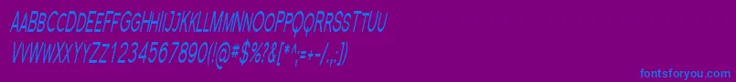 SfflorencesanssccompItalic Font – Blue Fonts on Purple Background