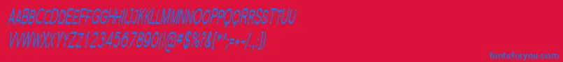 SfflorencesanssccompItalic Font – Blue Fonts on Red Background