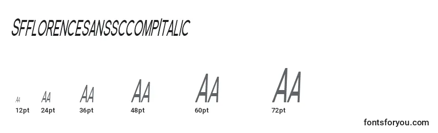 Размеры шрифта SfflorencesanssccompItalic