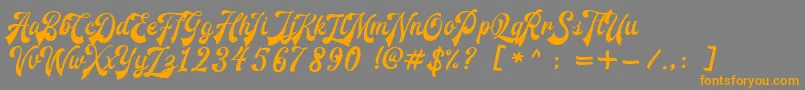 RedouraDemo Font – Orange Fonts on Gray Background