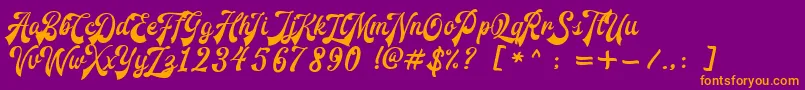 RedouraDemo Font – Orange Fonts on Purple Background