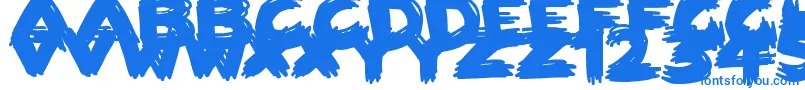 Шрифт ScribbletasticBrush – синие шрифты