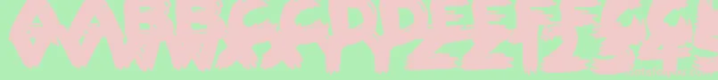 ScribbletasticBrush Font – Pink Fonts on Green Background