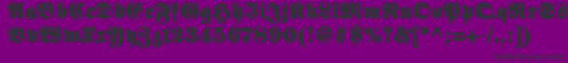 Elephantablack-Schriftart – Schwarze Schriften auf violettem Hintergrund