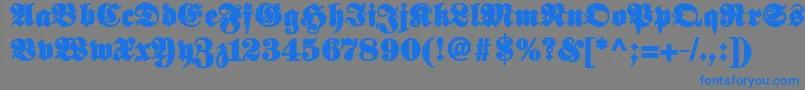 Elephantablack-Schriftart – Blaue Schriften auf grauem Hintergrund