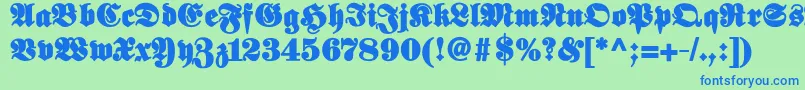 Elephantablack Font – Blue Fonts on Green Background