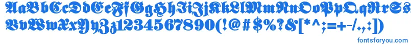 Elephantablack Font – Blue Fonts on White Background