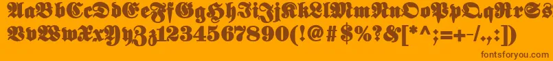 Elephantablack Font – Brown Fonts on Orange Background