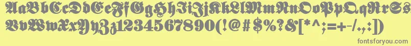 Elephantablack Font – Gray Fonts on Yellow Background