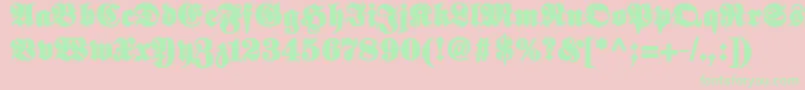 Elephantablack Font – Green Fonts on Pink Background