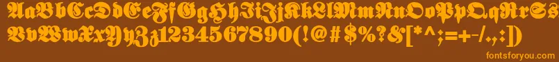 Elephantablack Font – Orange Fonts on Brown Background