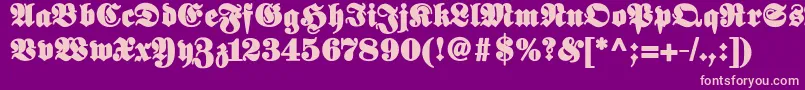 Elephantablack Font – Pink Fonts on Purple Background