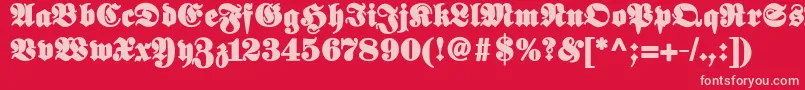 Elephantablack Font – Pink Fonts on Red Background