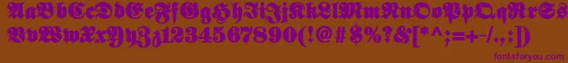 Elephantablack Font – Purple Fonts on Brown Background