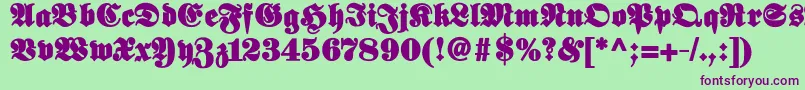 Elephantablack Font – Purple Fonts on Green Background