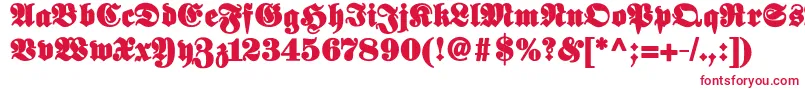 Elephantablack-Schriftart – Rote Schriften auf weißem Hintergrund