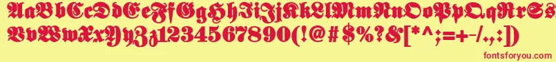 Elephantablack Font – Red Fonts on Yellow Background