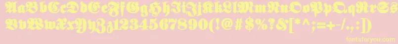 Elephantablack Font – Yellow Fonts on Pink Background