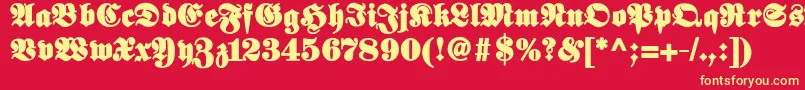 Elephantablack Font – Yellow Fonts on Red Background