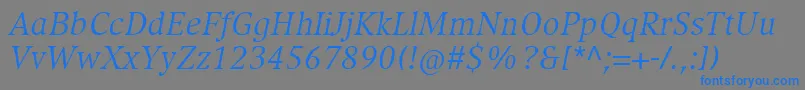 CompatilExquisitLtComItalic Font – Blue Fonts on Gray Background