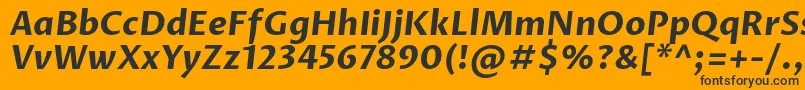 ProzalibreBolditalic Font – Black Fonts on Orange Background