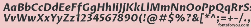フォントProzalibreBolditalic – ピンクの背景に黒い文字