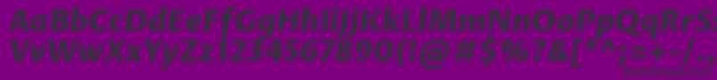 フォントProzalibreBolditalic – 紫の背景に黒い文字