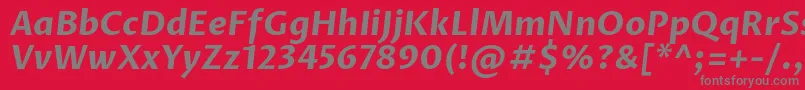 ProzalibreBolditalic Font – Gray Fonts on Red Background