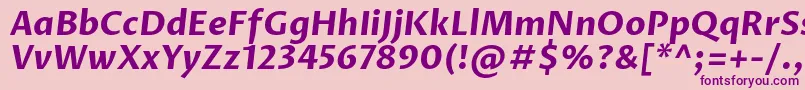 Шрифт ProzalibreBolditalic – фиолетовые шрифты на розовом фоне