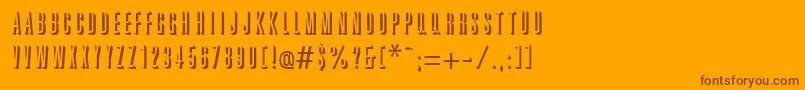 GreatreliefRegular Font – Brown Fonts on Orange Background